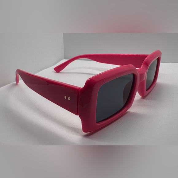 Retro Hot Pink Square Sunglasses - Y2K Style, UV400 Protection - New main image 6